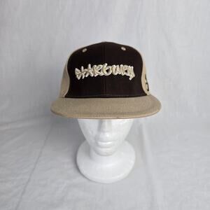 Starbury Stephon Marbury Fitted Flat Brim Baseball Cap Hat Brown Tan 7 1/8 EUC